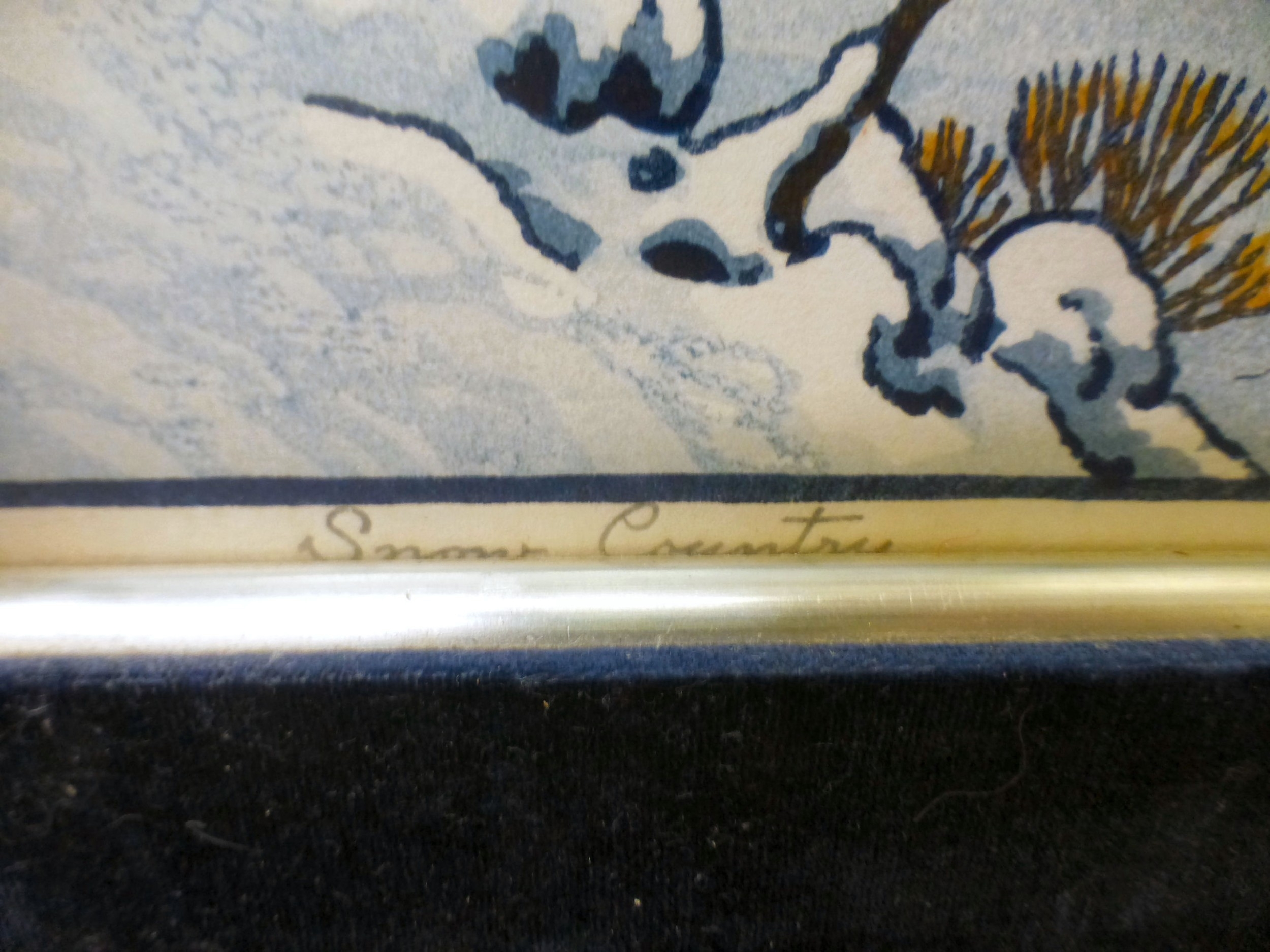 Artwork by Toshi Yoshida, Snow Country, Made of Woodblock Print