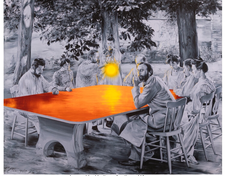 Artwork by Paco Pomet, The Last Evening, Made of Giclée print in colors with hand-embellishments on Somerset Satin paper