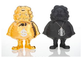 MC Supersized (Gold/Black) (two works) - Ron English