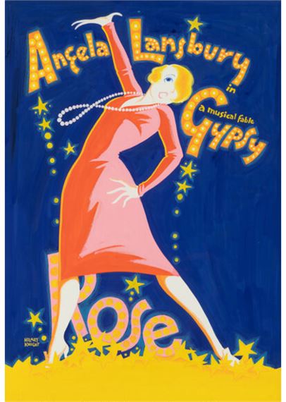 Gypsy, Angela Lansbury musical poster study