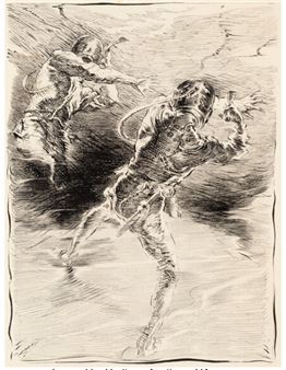 The Adversary, Collier's magazine interior - Joseph Clement Coll