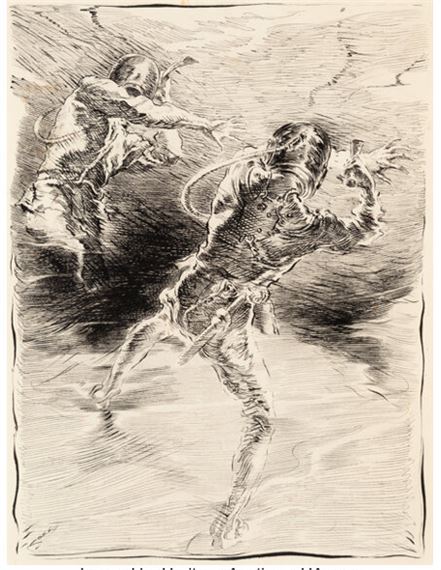 The Adversary, Collier's magazine interior - Joseph Clement Coll