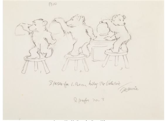 Hiding the Valentine, Little Bear's Valentine study - Maurice Sendak