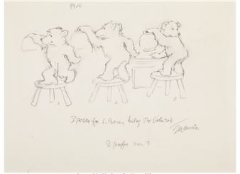 Hiding the Valentine, Little Bear's Valentine study - Maurice Sendak