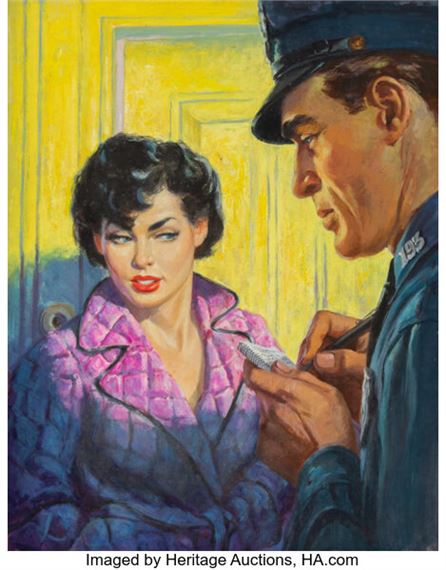 The Sniper, Police Detective pulp magazine cover by Howell Dodd