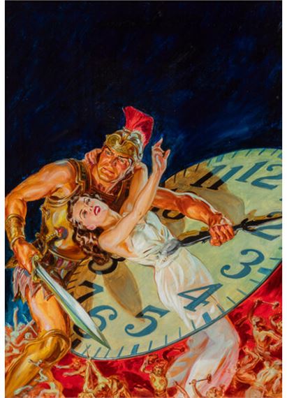 Polaris and the Goddess Glorian, Fantastic Novels pulp magazine cover - Norman Saunders