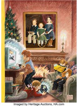 Christmas Past, Christmas Present, New Yorker cover - Edward Sorel