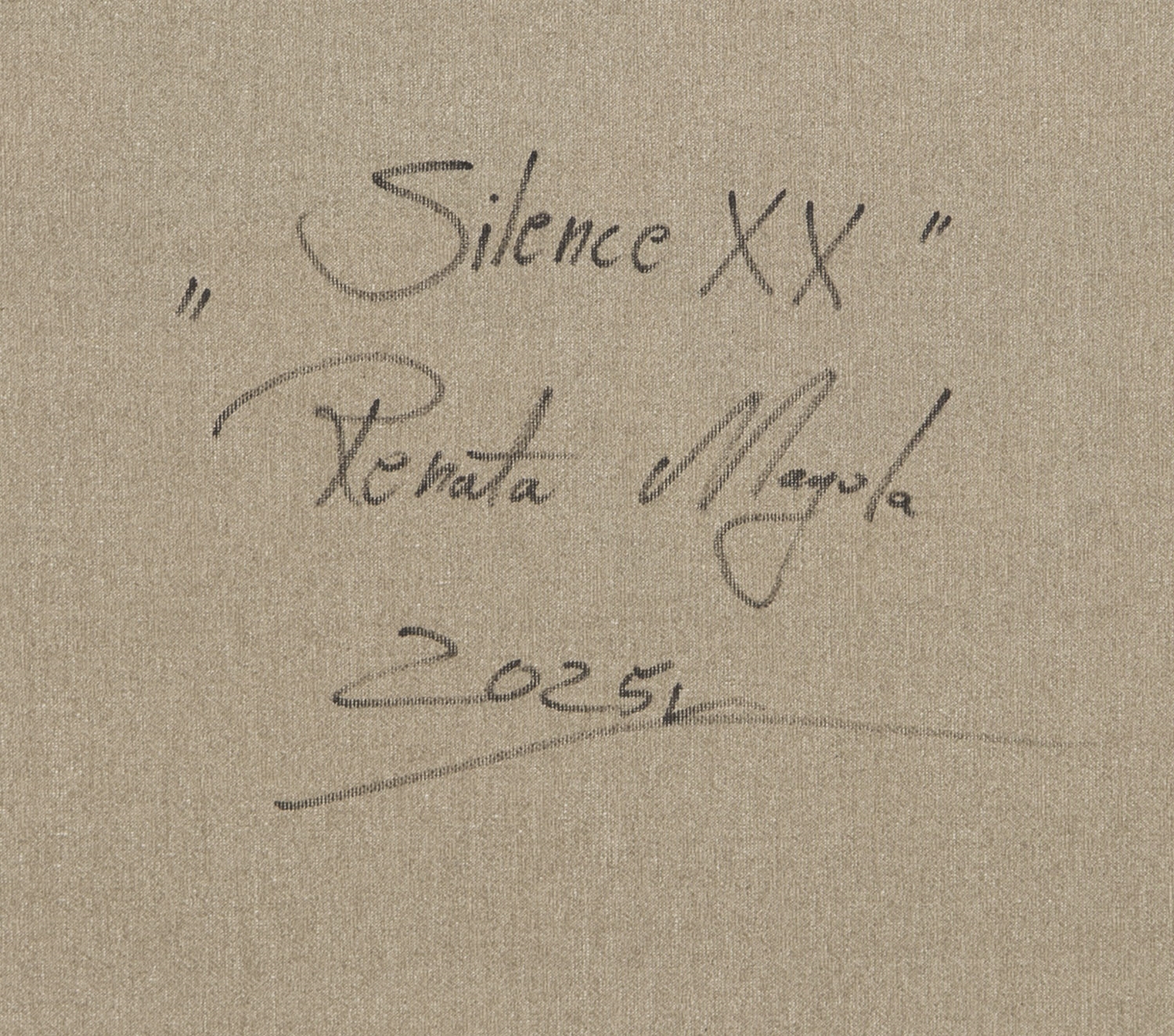 Artwork by Renata Magda, Silence XX, Made of acrylic/canvas