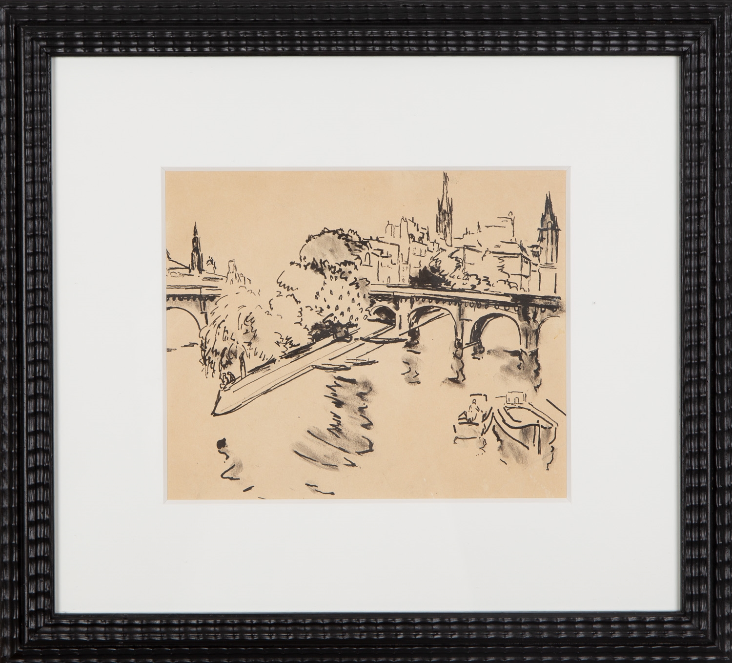 Artwork by Maria-Mela Muter, Narodziny miasta. Ile de la Cite w Paryżu, Made of Tusz/Papier