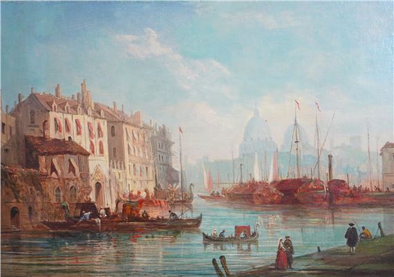 Venetian canal with gondolas - Alexandre Defaux