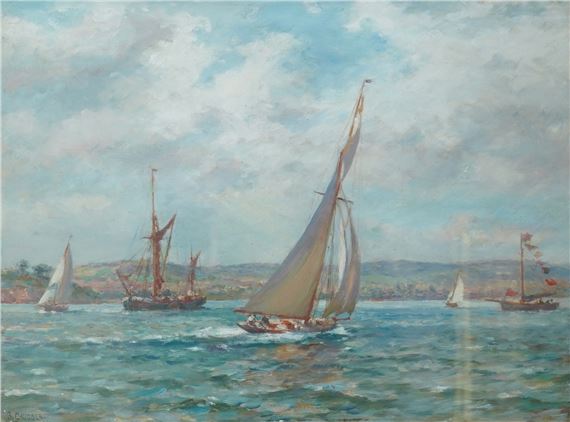Shipping off the Coast - Bernard Finegan Gribble