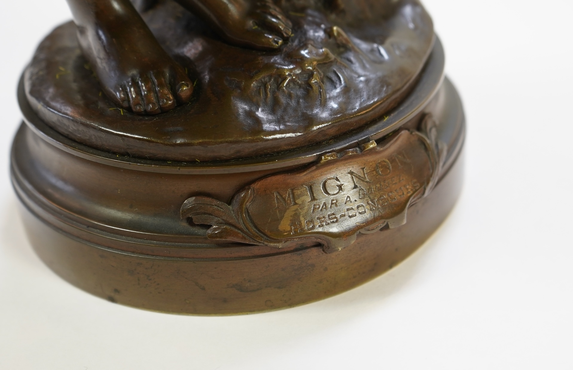 Artwork by Adrien Etienne Gaudez, Mignon, Made of Bronze