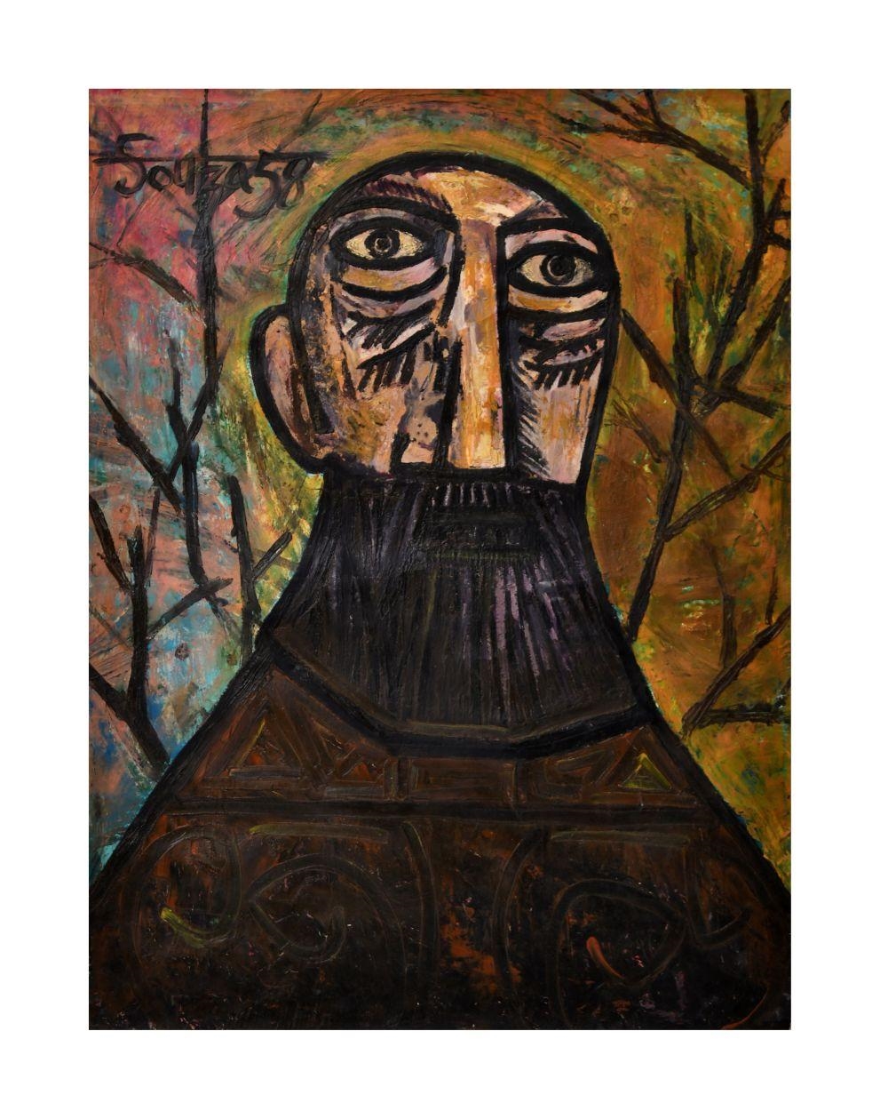 Artwork by Francis Newton Souza, UNTITLED (HEAD, Made of Oil On Canvas