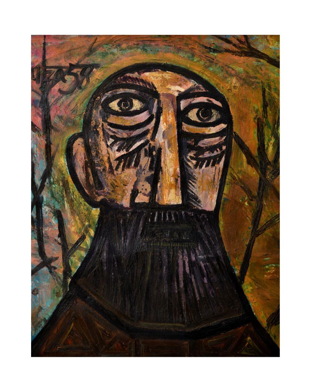 Artwork by Francis Newton Souza, UNTITLED (HEAD, Made of Oil On Canvas