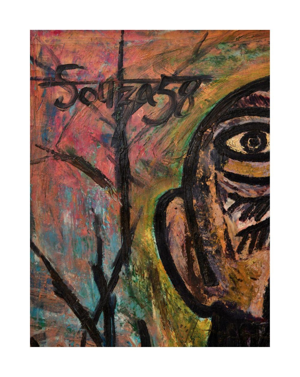 Artwork by Francis Newton Souza, UNTITLED (HEAD, Made of Oil On Canvas