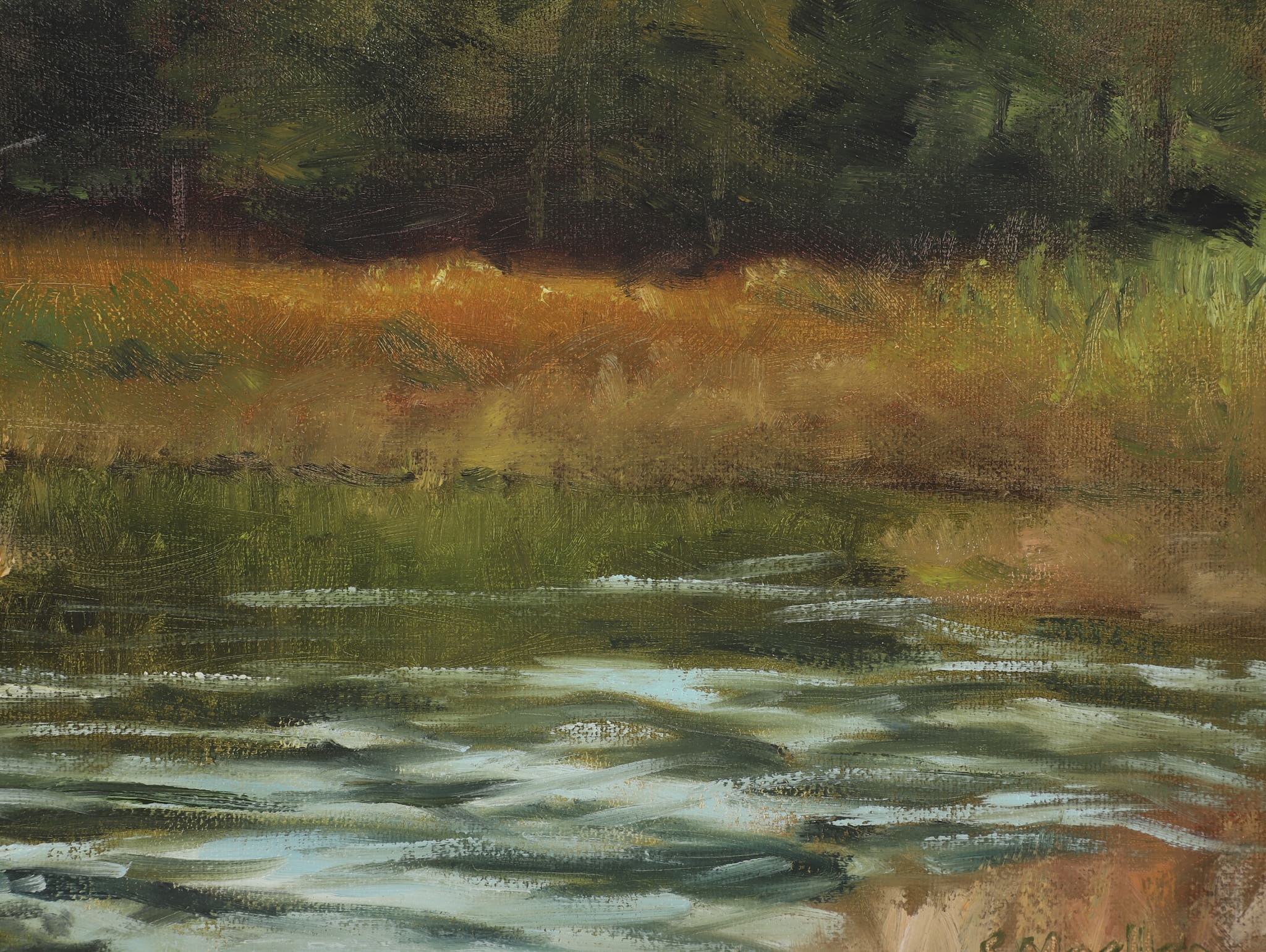 Artwork by Stan Moeller, Inlet at Blue Hill, ME, Made of Oil On Panel