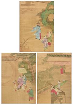 figures within courtyards