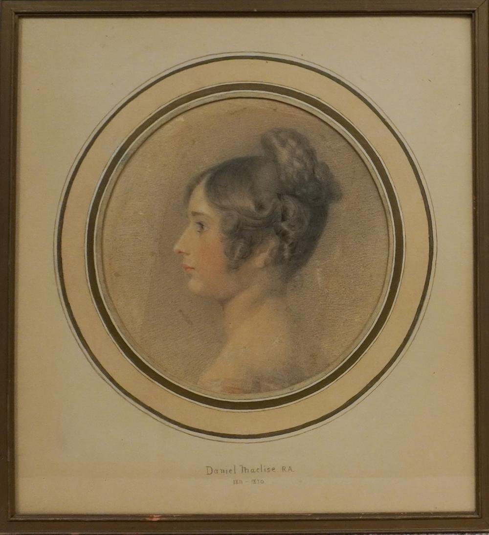 Artwork by Daniel Maclise, Portrait of a Woman, Made of Watercolor And Gouache On Paper