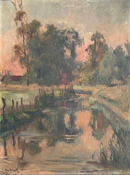 Landscape with a pond - Édouard-Georges Mac-Avoy