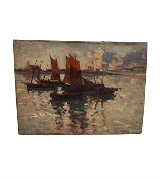 Paul Mathieu | Mooring boats (Early 20th Century) | MutualArt