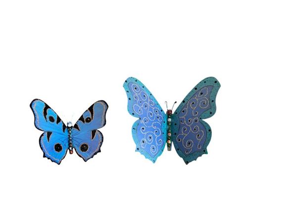 Suite of 2 large butterflies - Joy de Rohan Chabot