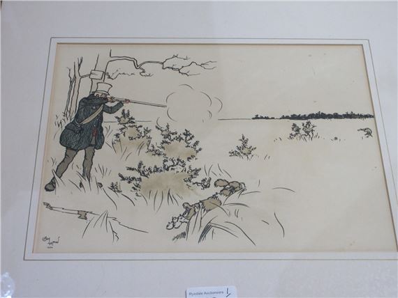 Pair of Shooting prints and a pair of Fishing prints - Cecil Aldin