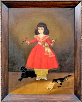 Girl With Dog And Birds - Horacio Rentería Rocha