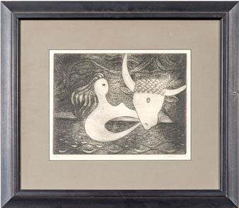 Surrealist Bull And Woman - Zavel Silber