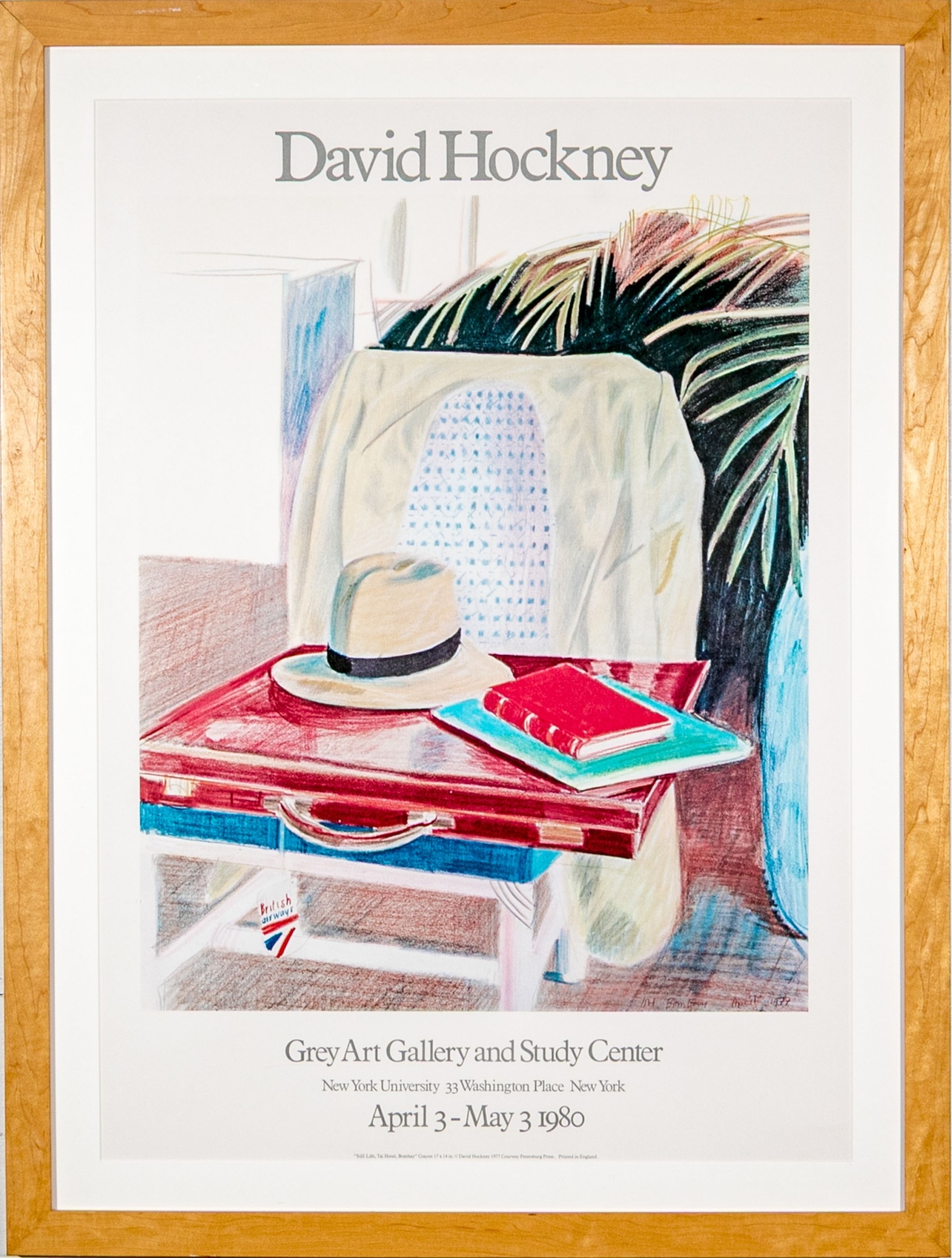Artwork by David Hockney, Still Life, Taj Hotel, Bombay, Made of Poster Print