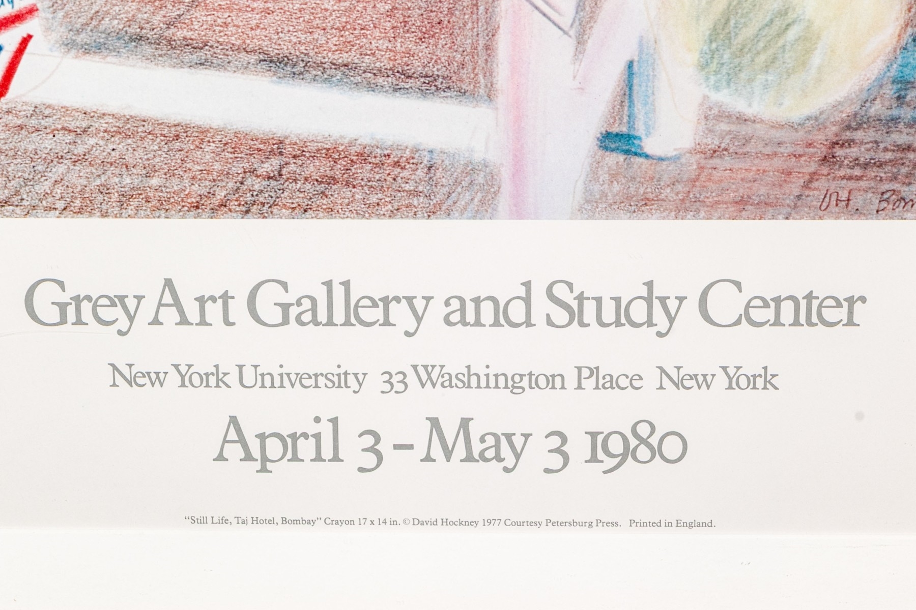 Artwork by David Hockney, Still Life, Taj Hotel, Bombay, Made of Poster Print