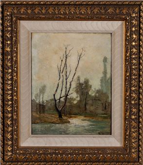 River Landscape with Trees