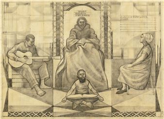 Study for 'Mary McLeod Bethune' Mural - Charles White