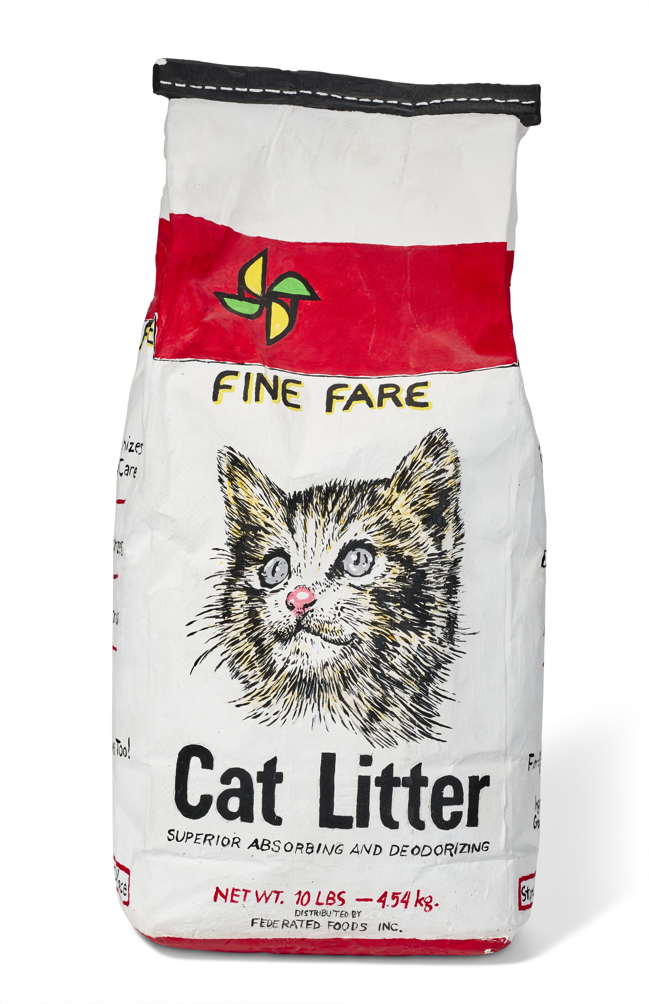 Artwork by Robert Gober, Cat Litter, Made of plaster, ink