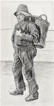 Visser met een Mand op zijn Rug (Fisherman with Basket on his Back