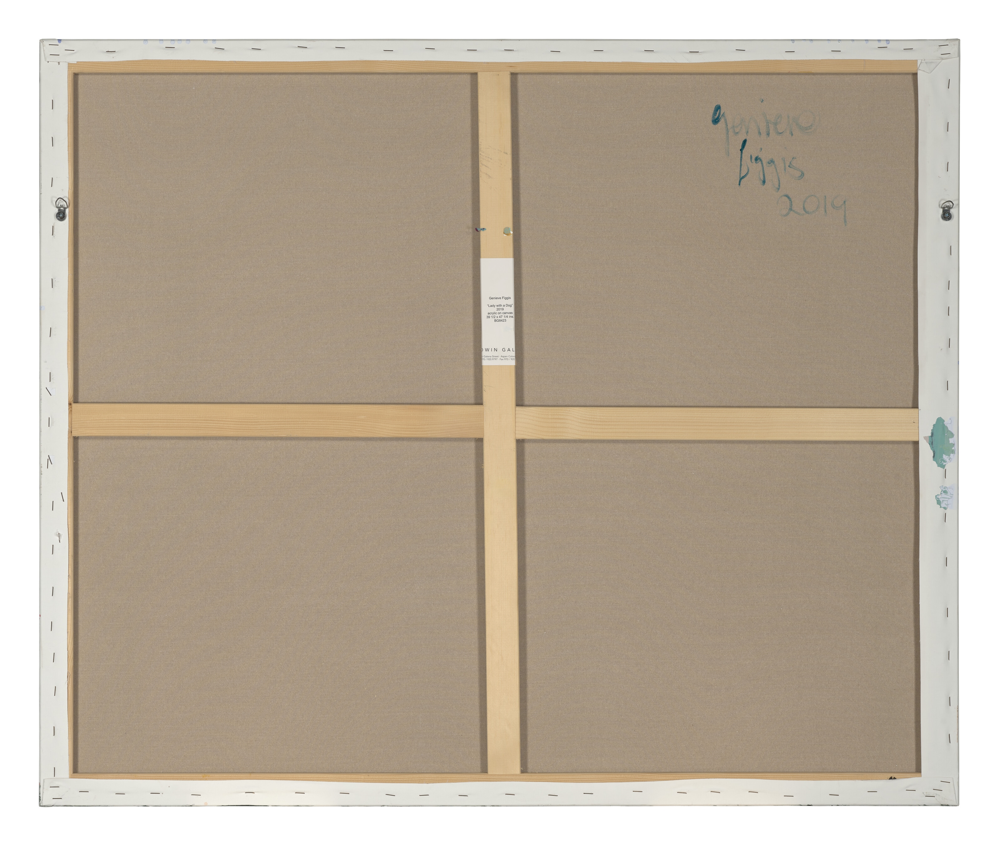 Artwork by Genieve Figgis, Lady With A Dog, Made of acrylic on canvas