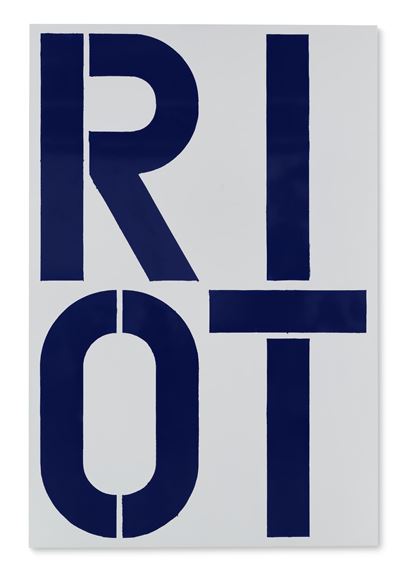 Christopher Wool | Untitled (RIOT) (1990) | MutualArt