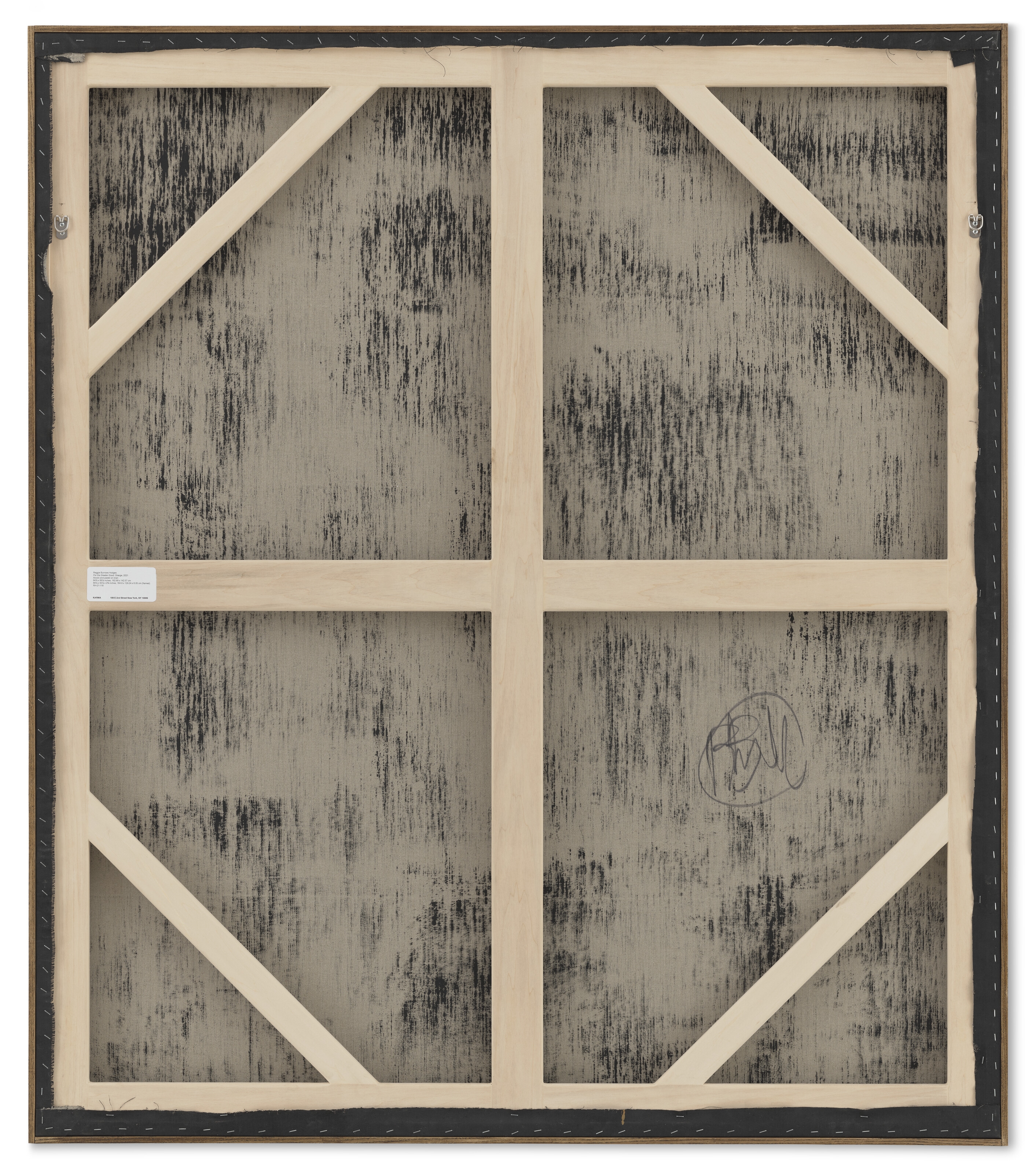 Artwork by Reggie Burrows Hodges, For the Greater Good: Orange, Made of acrylic and pastel on linen