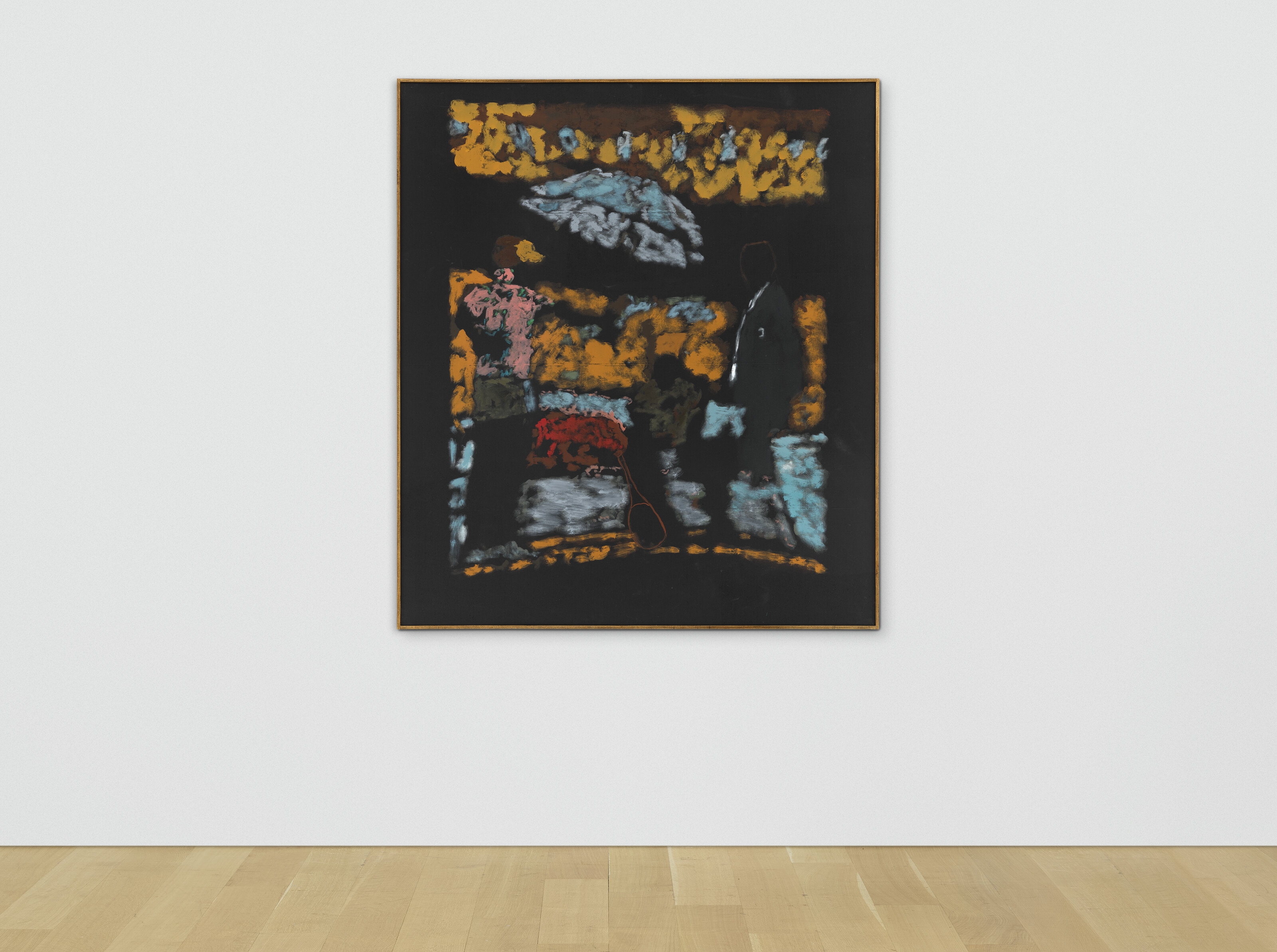 Artwork by Reggie Burrows Hodges, For the Greater Good: Orange, Made of acrylic and pastel on linen