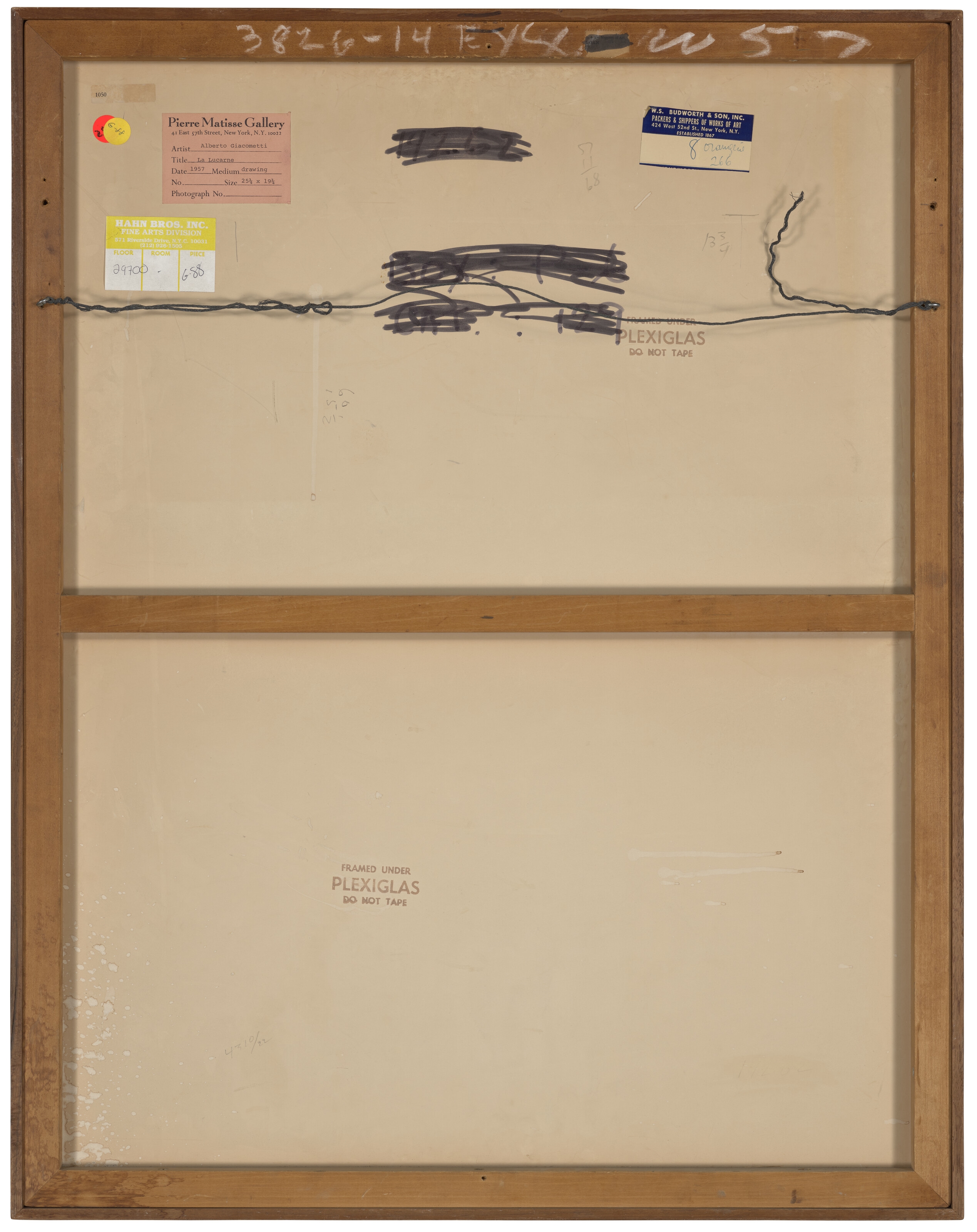 Artwork by Alberto Giacometti, La Lucarne, Made of pencil on paper