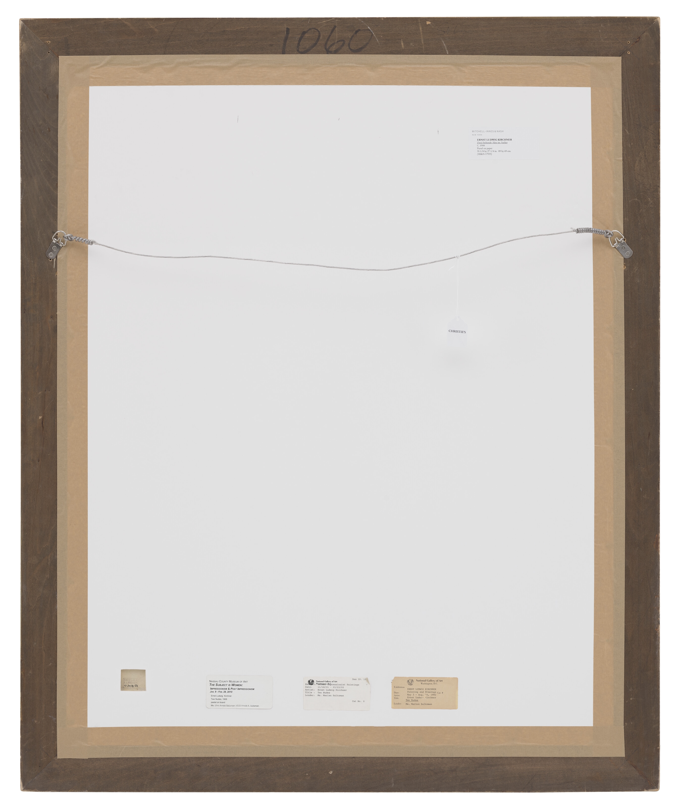 Artwork by Ernst Ludwig Kirchner, Zwei Stehende Akte im Atelier, Made of Paper