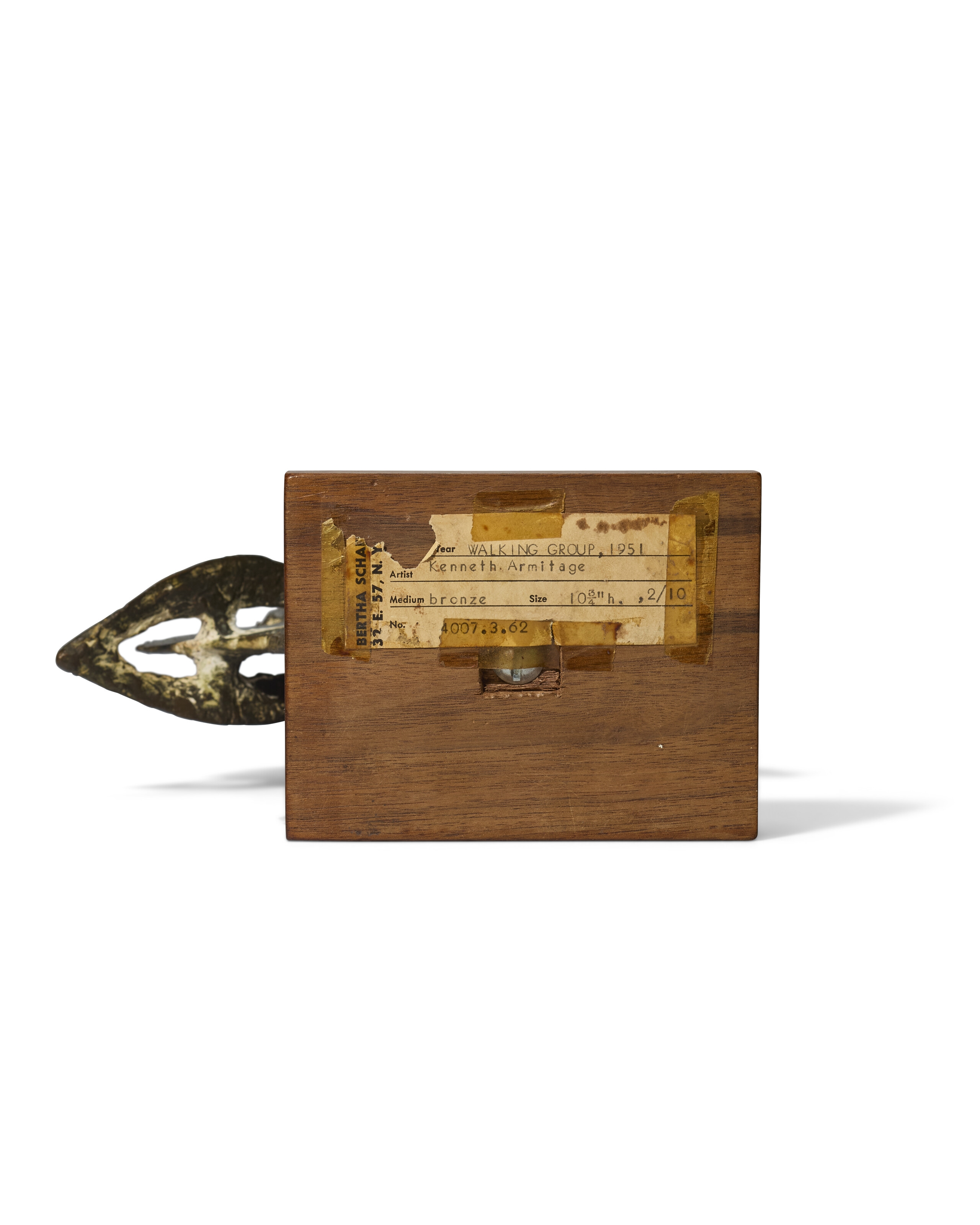 Artwork by Kenneth Armitage, Walking Group, Made of bronze with brown patina