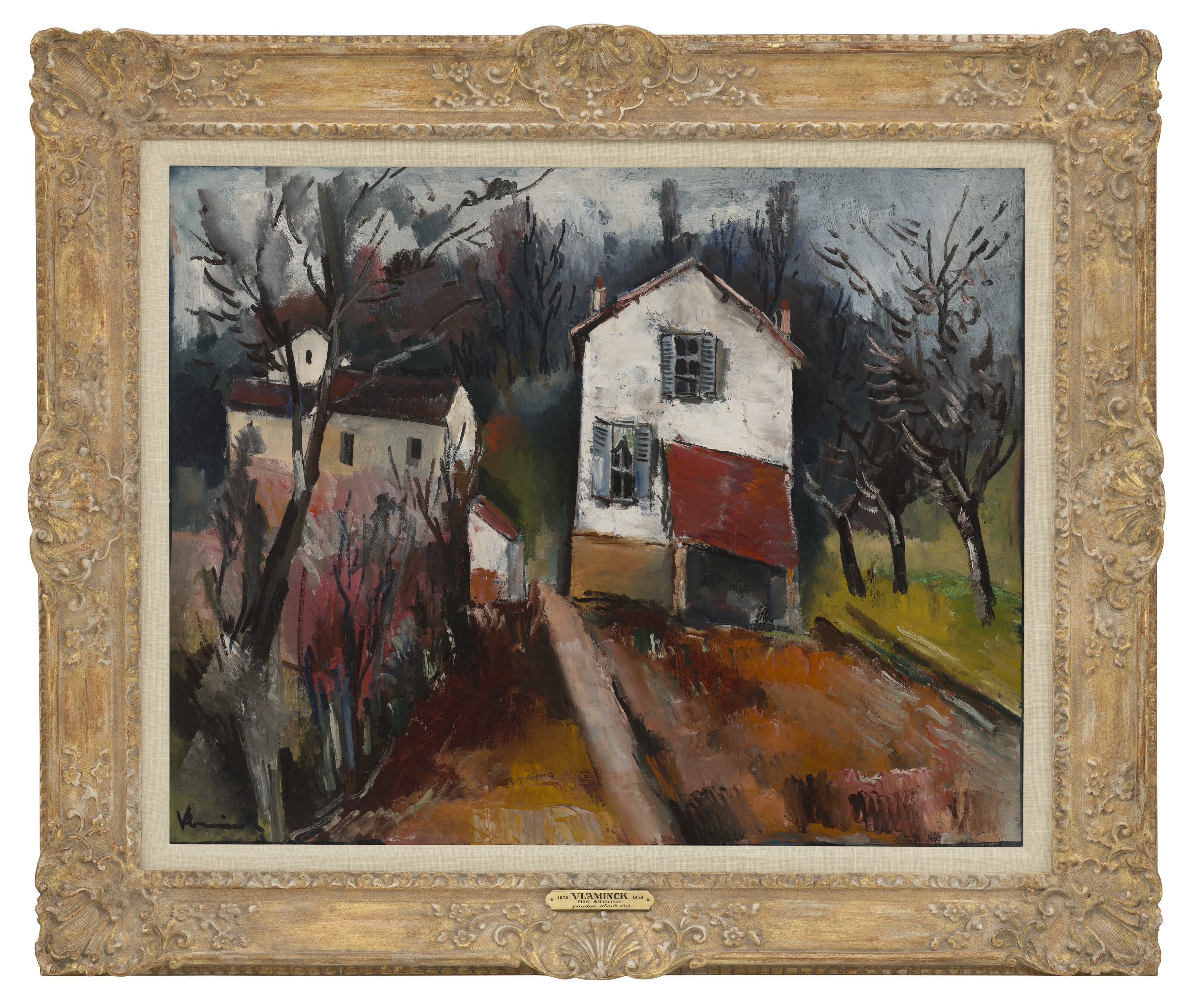 Artwork by Maurice de Vlaminck, La maison de Vlaminck à la Naze, Made of oil on canvas