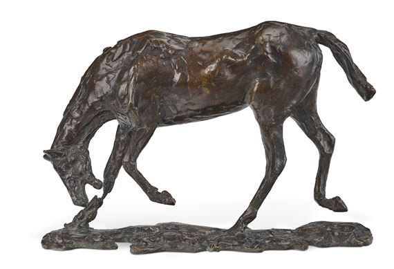 Cheval faisant une 'descente de main' by Edgar Degas, executed circa 1882-1895