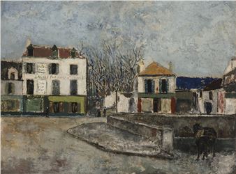 La Place du Pont à Sarcelles (Val-d'Oise) - Maurice Utrillo