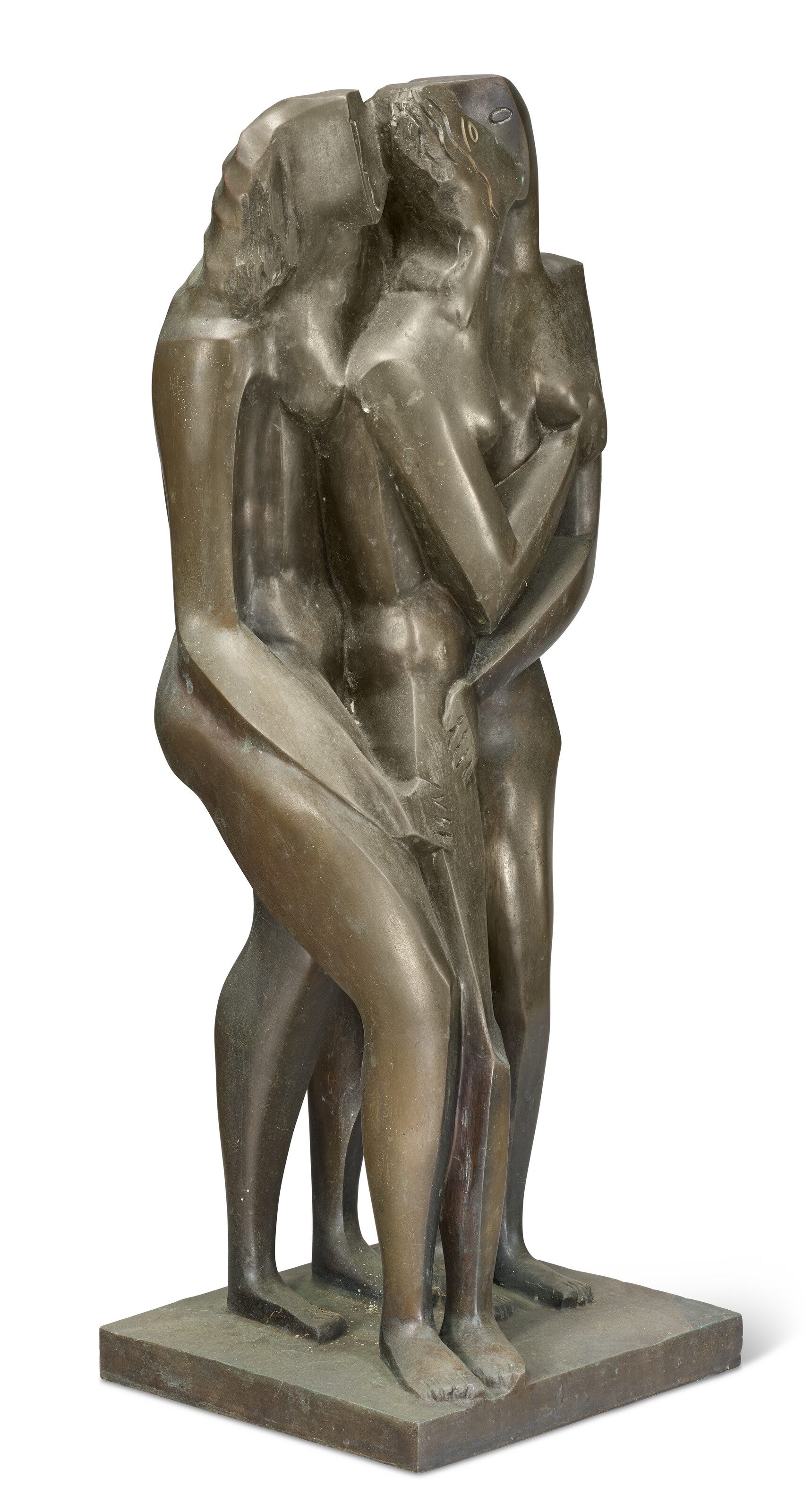Artwork by Ossip Zadkine, Le retour de la fille prodigue, Made of bronze with brown patina