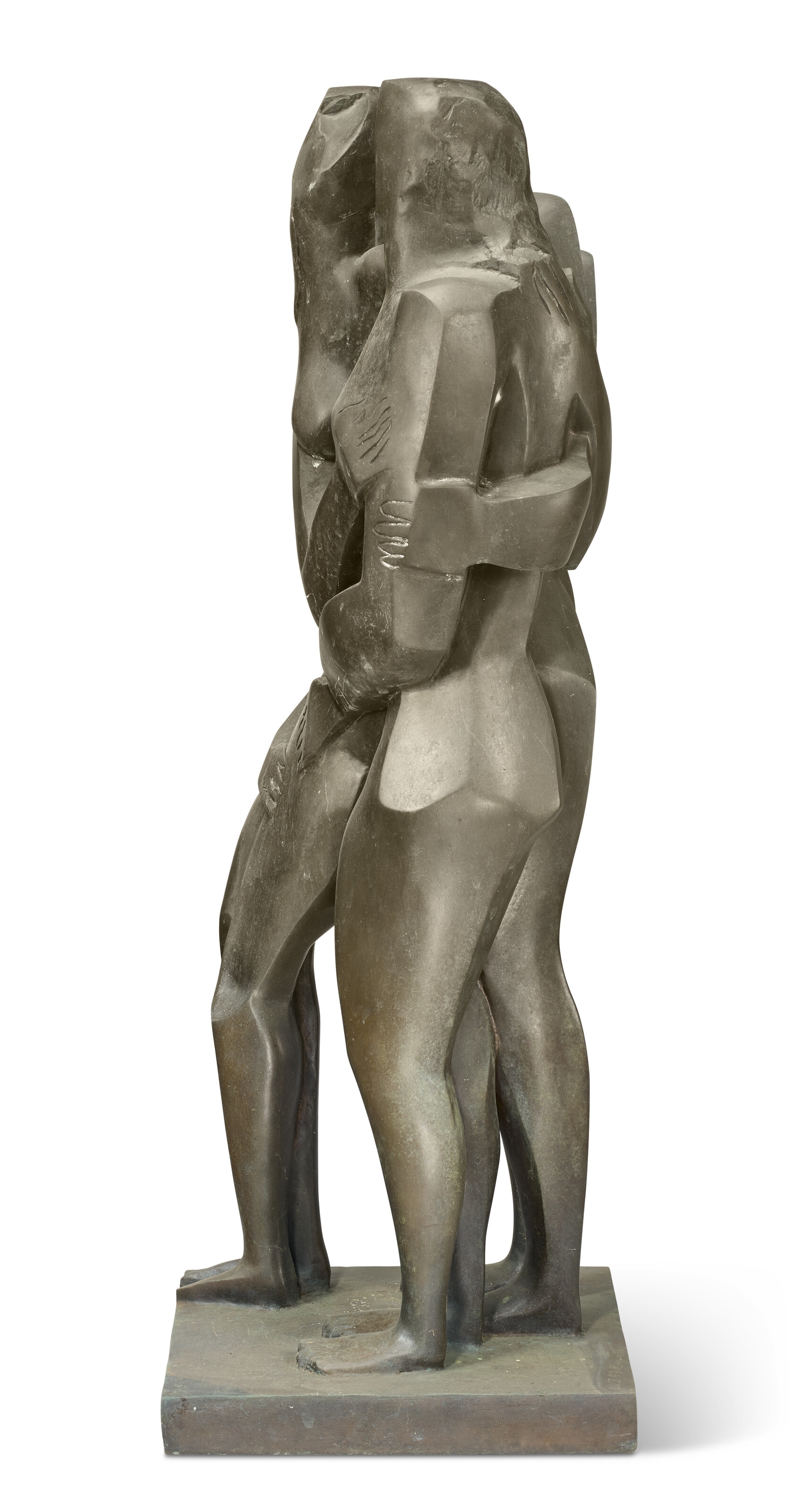 Artwork by Ossip Zadkine, Le retour de la fille prodigue, Made of bronze with brown patina