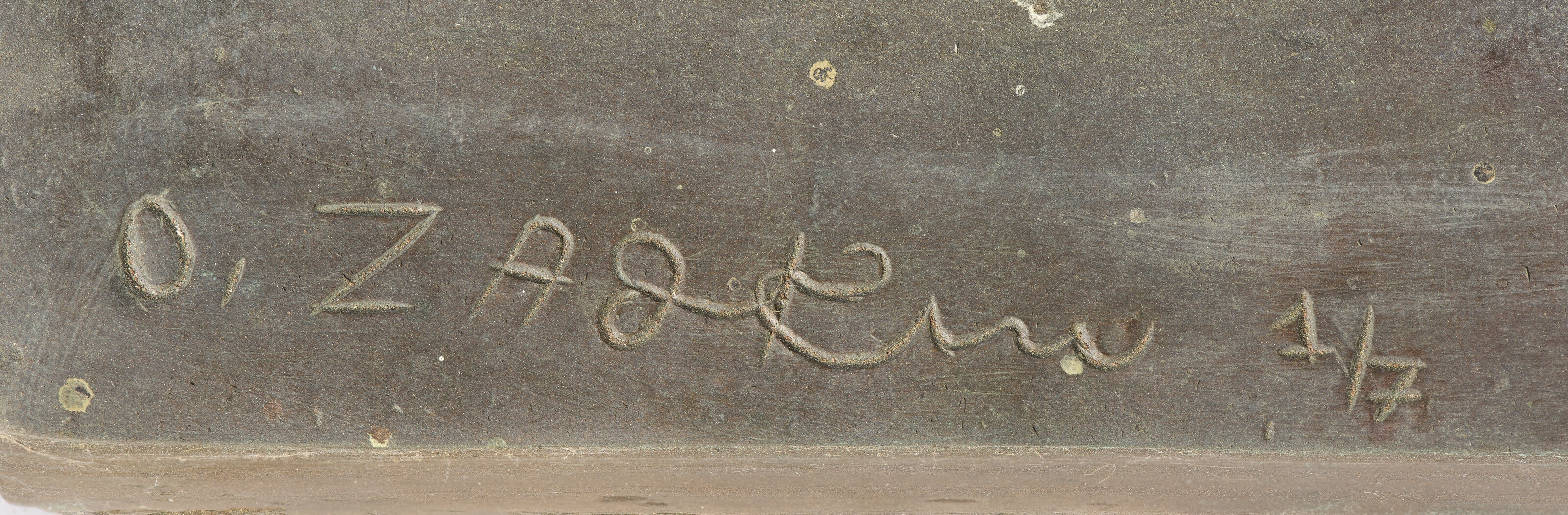 Artwork by Ossip Zadkine, Le retour de la fille prodigue, Made of bronze with brown patina