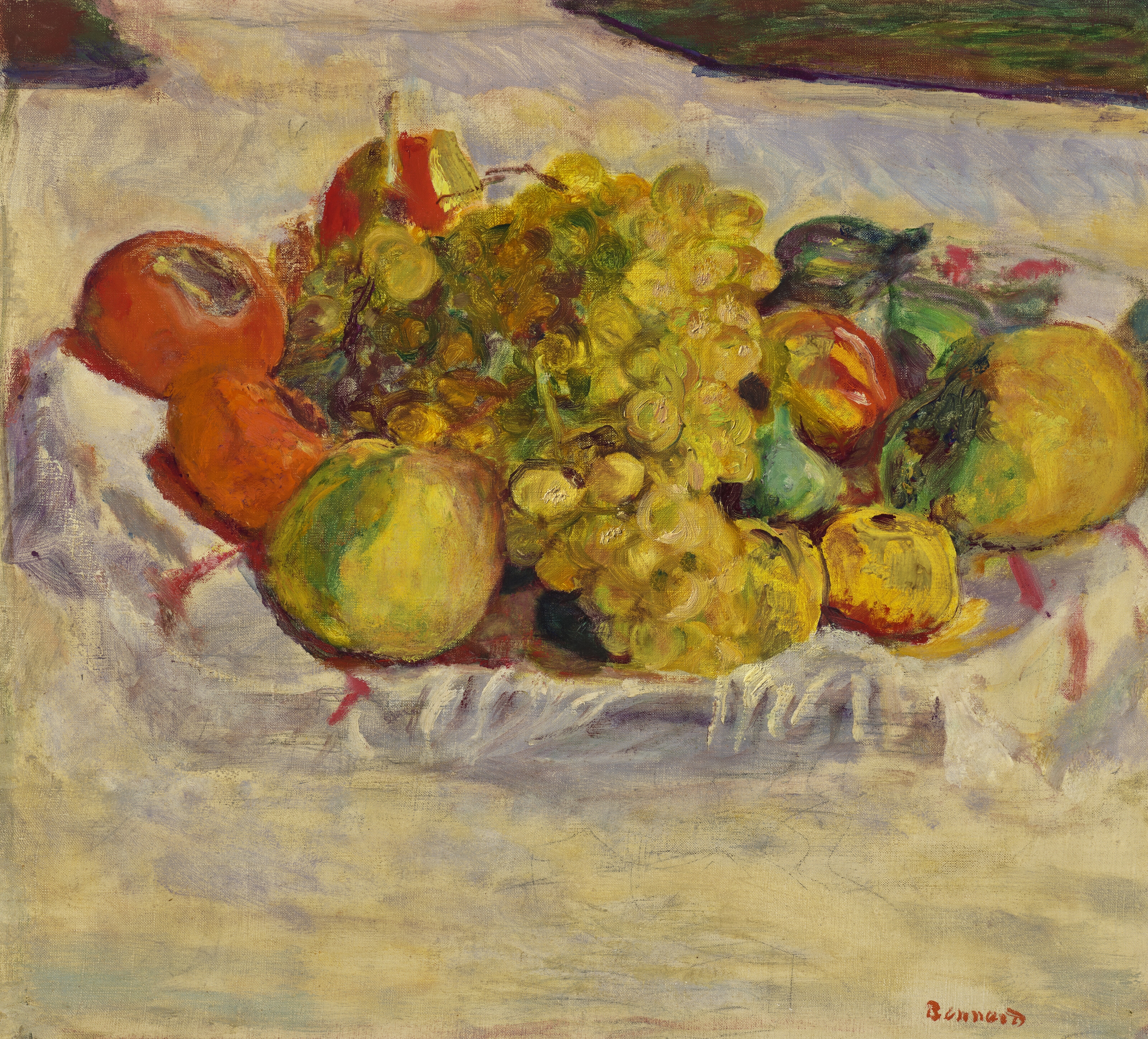 Artwork by Pierre Bonnard, La corbeille de fruits, Made of oil on canvas