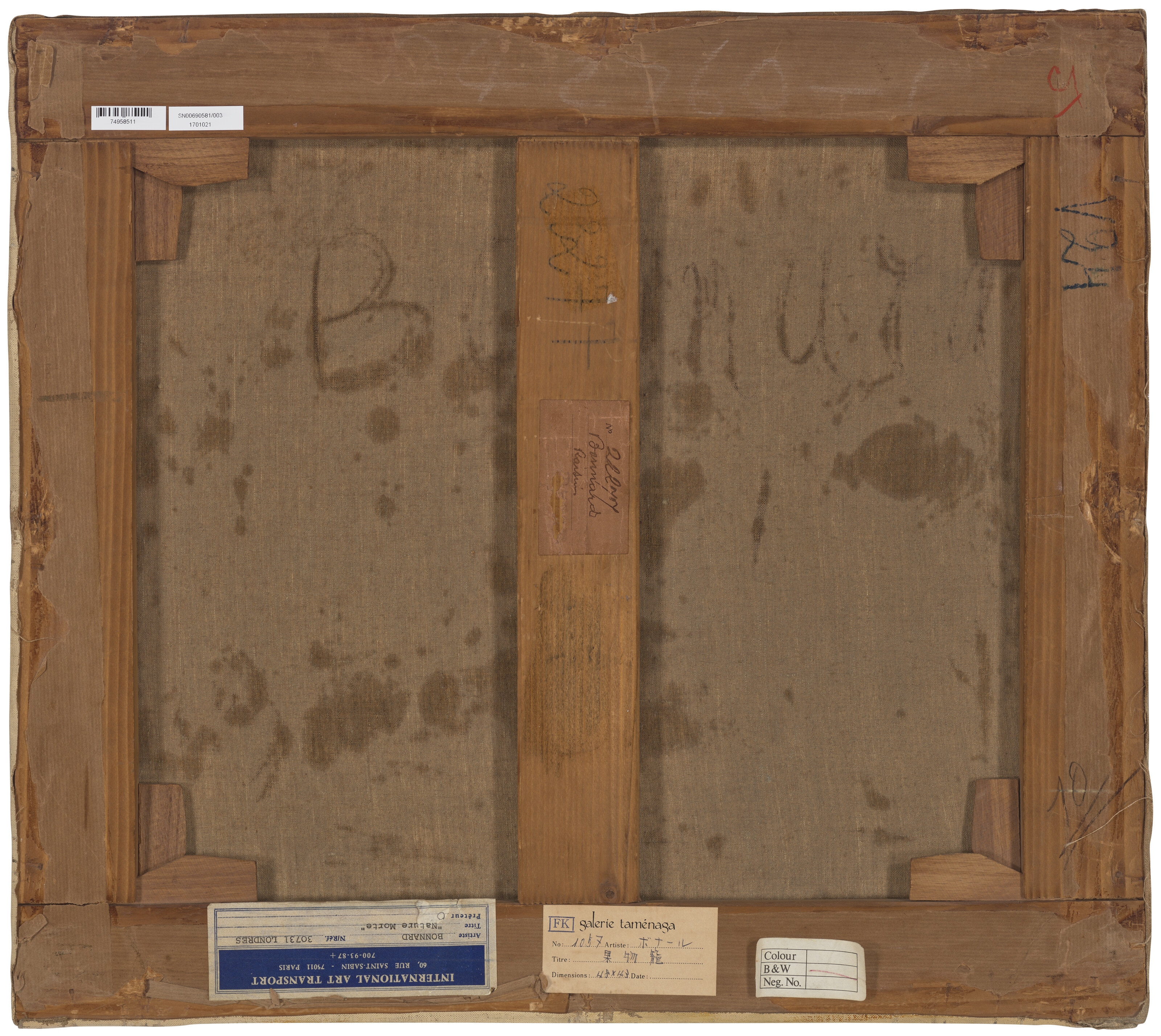 Artwork by Pierre Bonnard, La corbeille de fruits, Made of oil on canvas