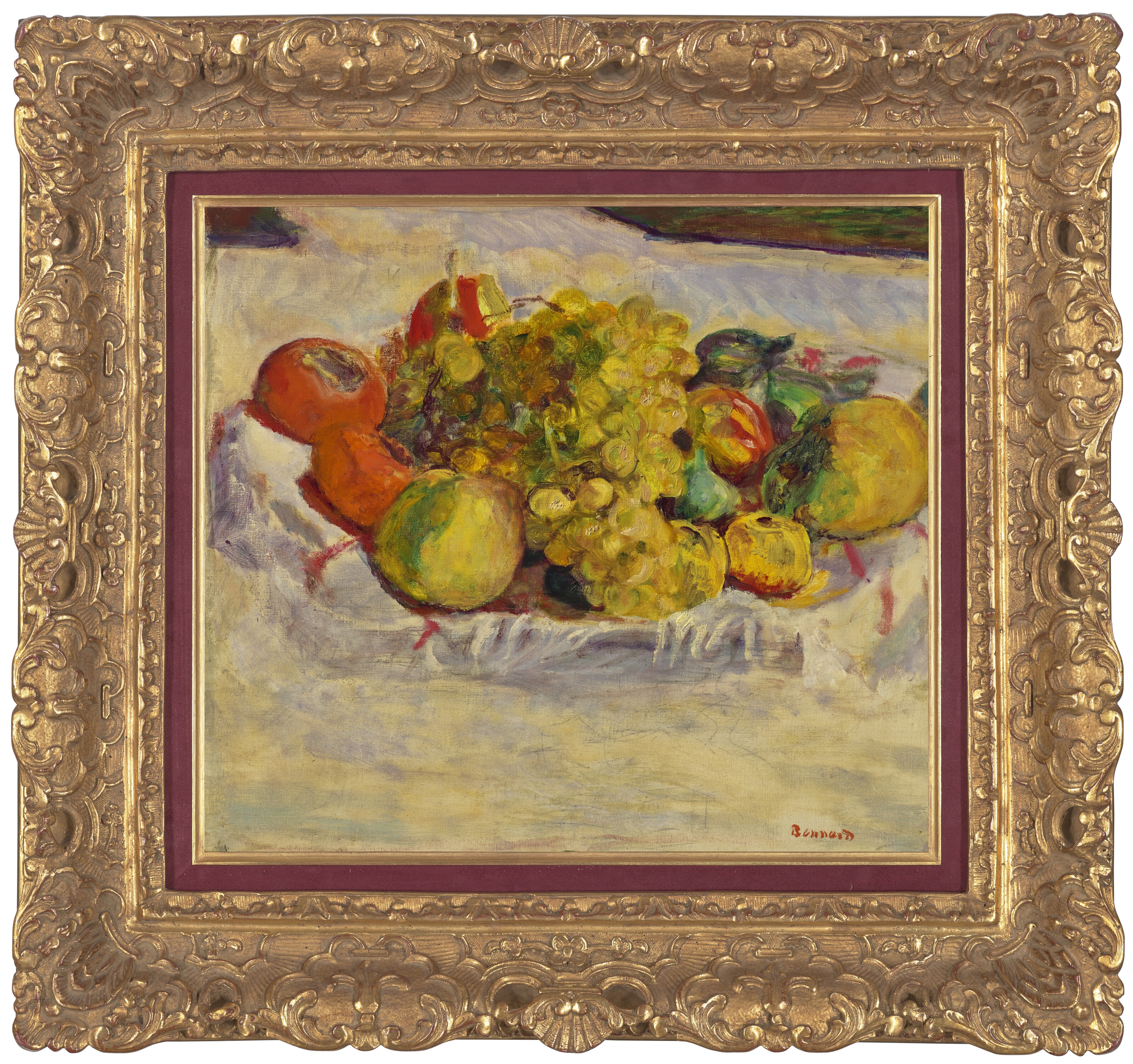 Artwork by Pierre Bonnard, La corbeille de fruits, Made of oil on canvas